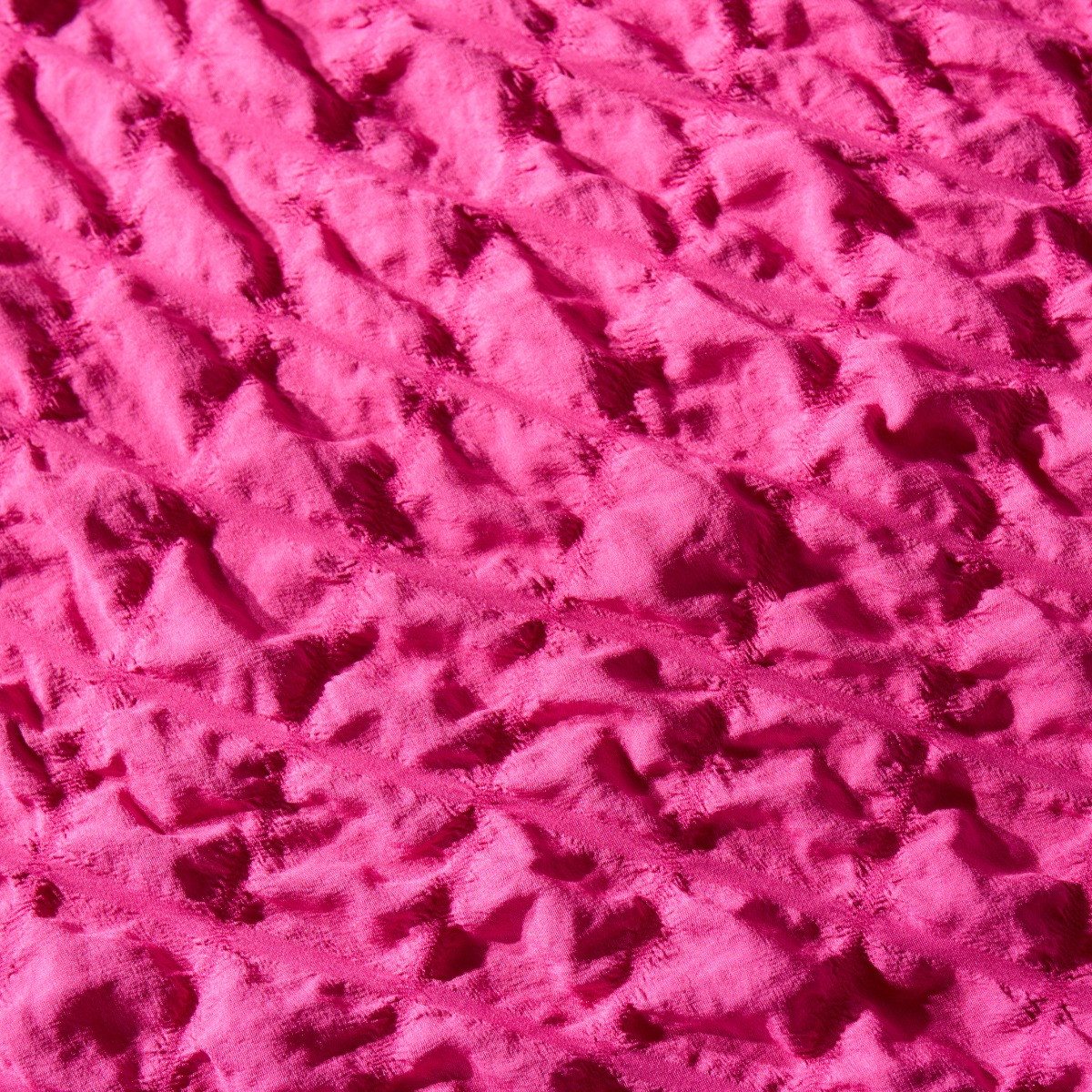 OHS Geometric Seersucker Duvet Cover Set, Hot Pink - Single>