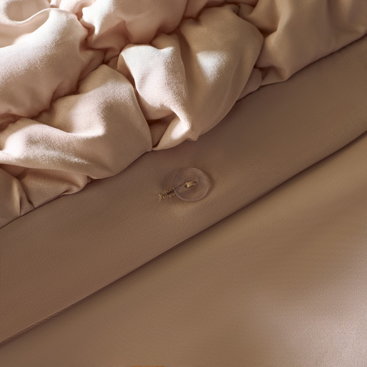 OHS Quilted Seersucker Duvet Cover Set, Natural - Super King>