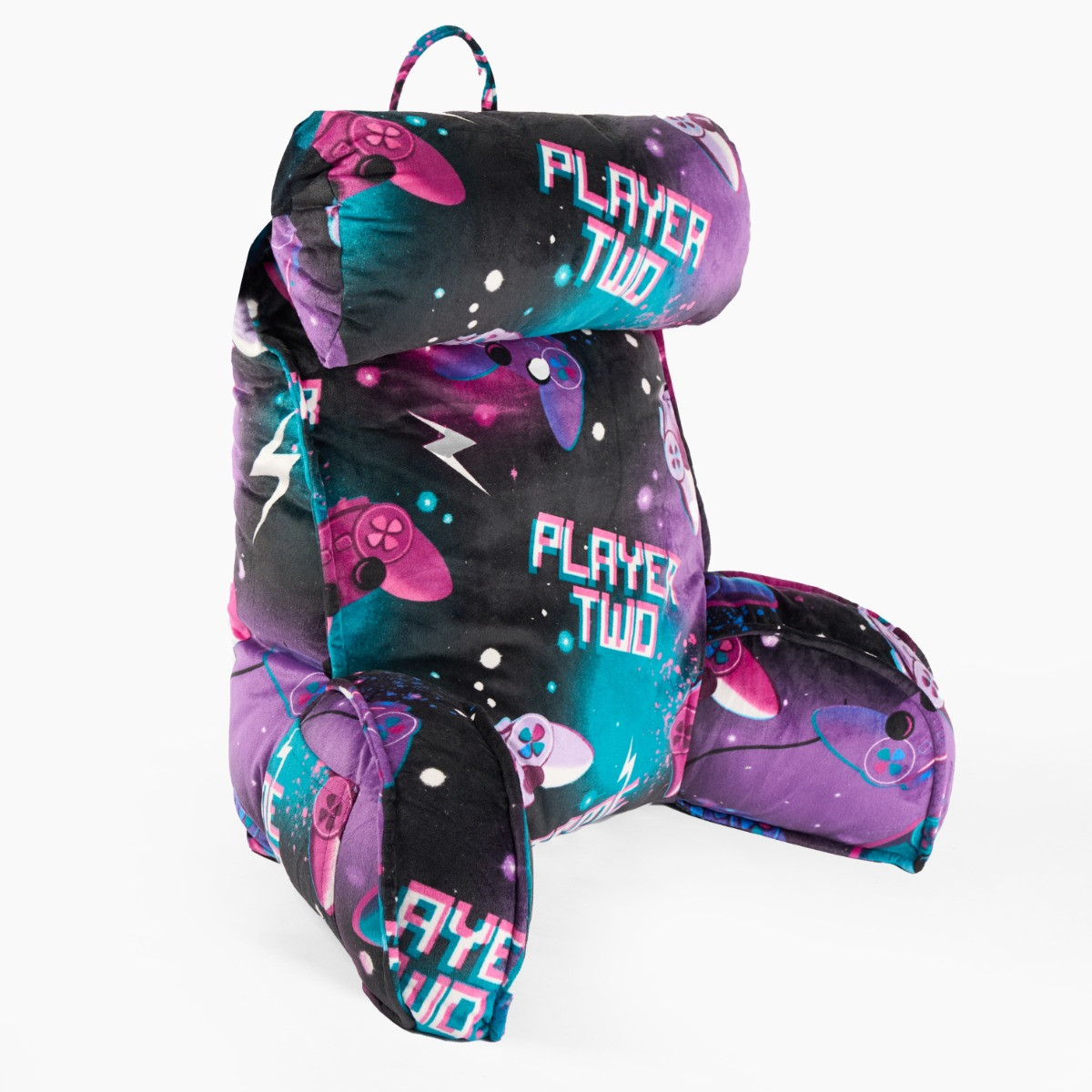 OHS Gaming Cuddle Cushion with Head Rest - Neon>