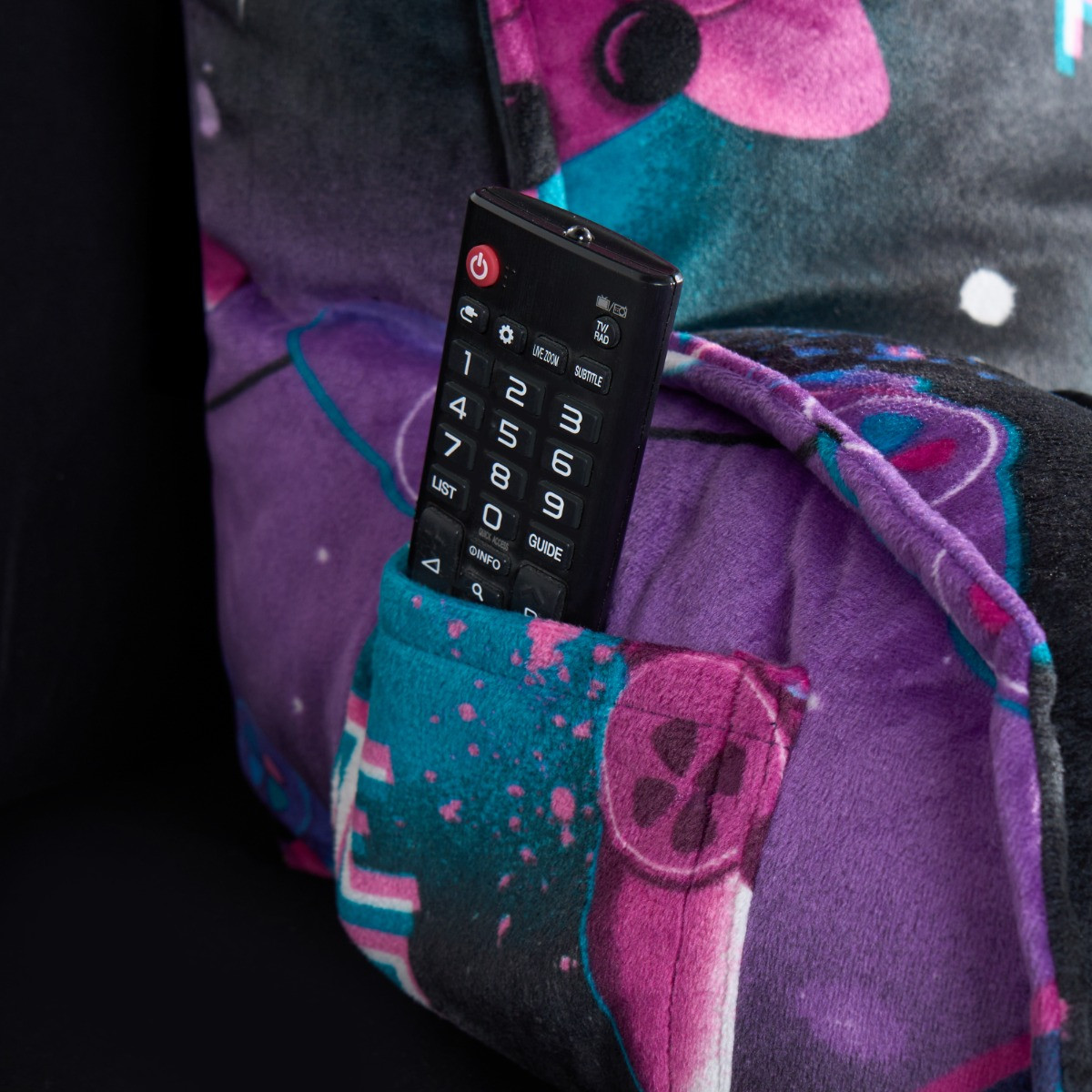 OHS Gaming Cuddle Cushion with Head Rest - Neon>