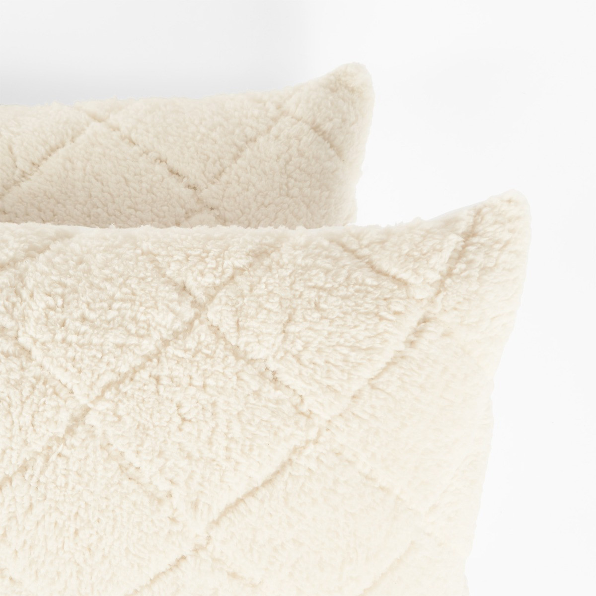 OHS Teddy Thermal Pillow Protector Pair, Cream - 2 Pack>