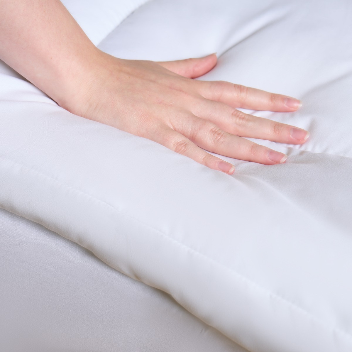 OHS Luxury Deep Fill Mattress Topper, White - King>