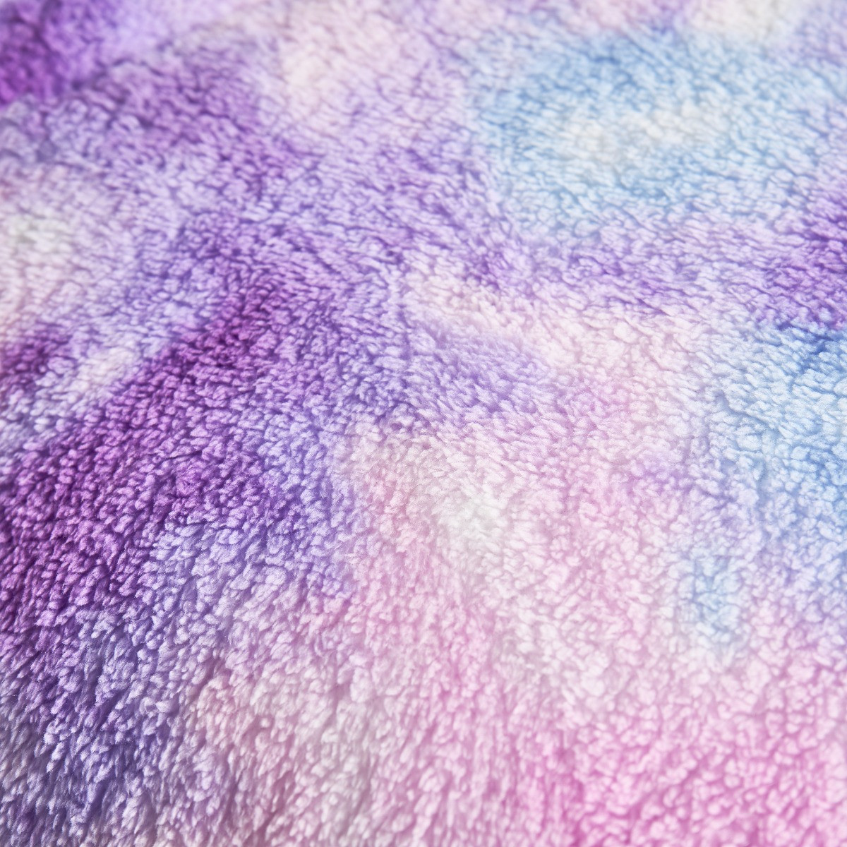 OHS Coverless Teddy Tie Dye 10.5 Tog Duvet Set - Lilac>