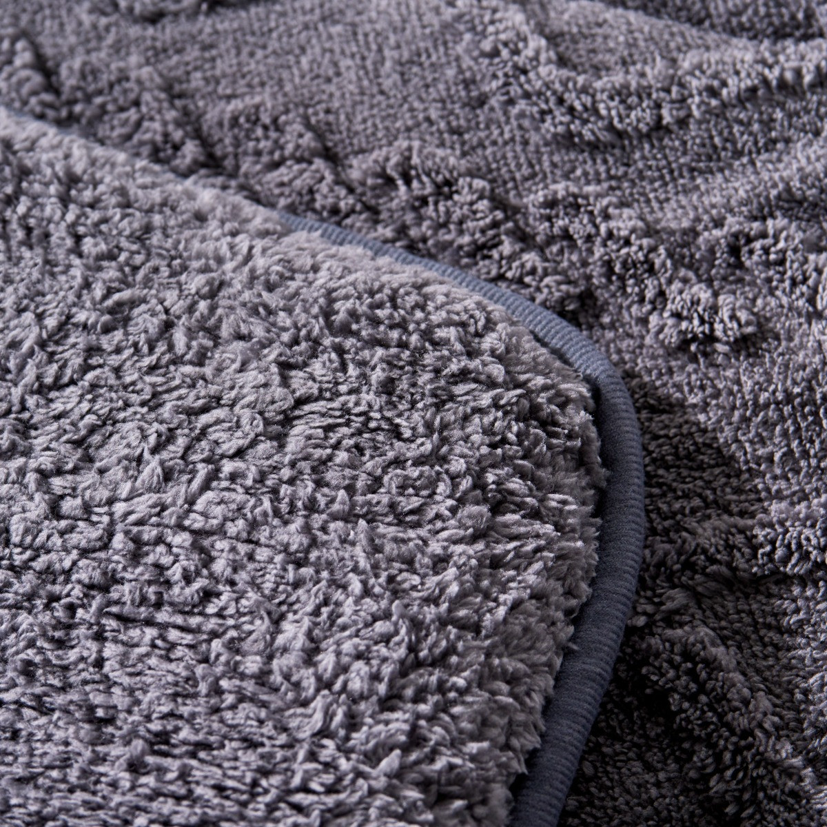 OHS Coverless Cable Knit 10.5 Tog Duvet Set - Grey>