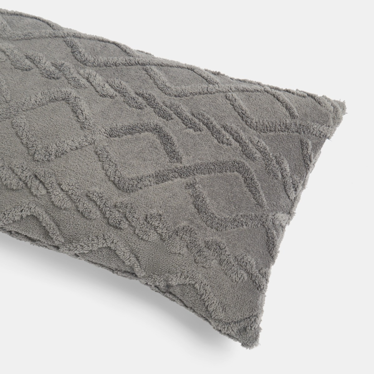 OHS Cable Knit Bolster Pillow - Grey>