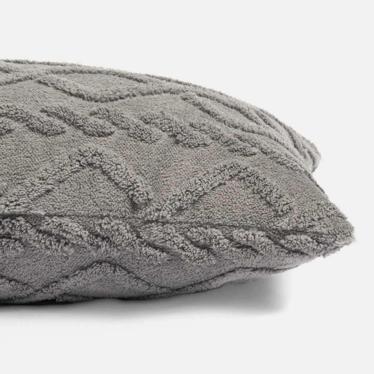 OHS Cable Knit Bolster Pillow - Grey>
