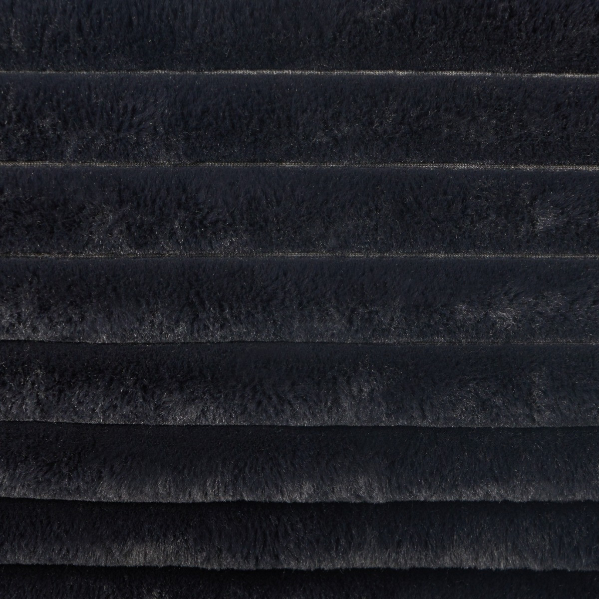 OHS Ribbed Faux Fur Bolster Pillow - Black>