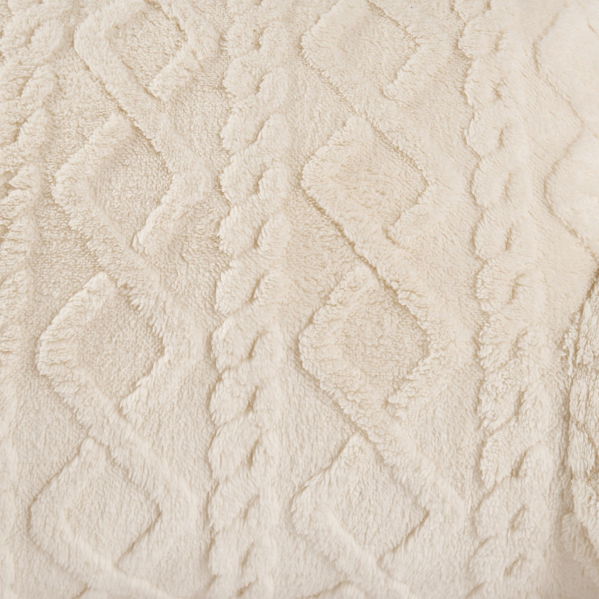 OHS Cable Knit Cuddle Cushion - Cream>