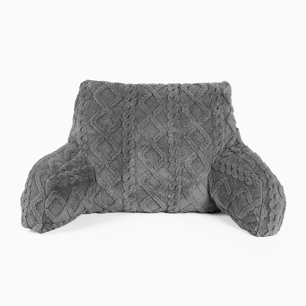 OHS Cable Knit Cuddle Cushion - Grey>