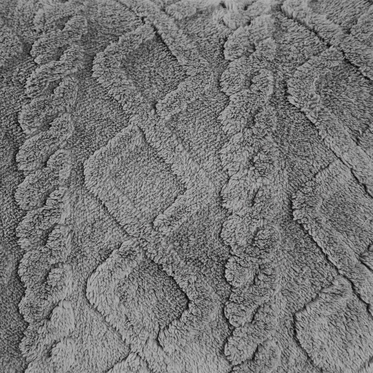 OHS Cable Knit Cuddle Cushion - Grey>