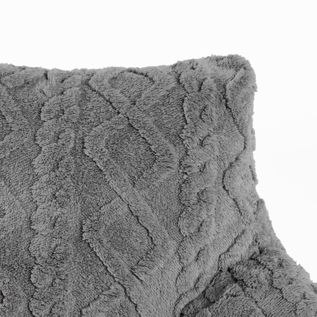 OHS Cable Knit Cuddle Cushion - Grey>