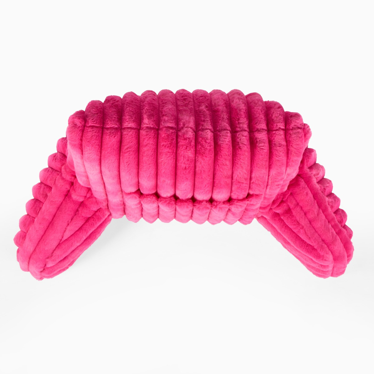 OHS Ribbed Faux Fur Cuddle Cushion with Heatable Pocket - Pink>