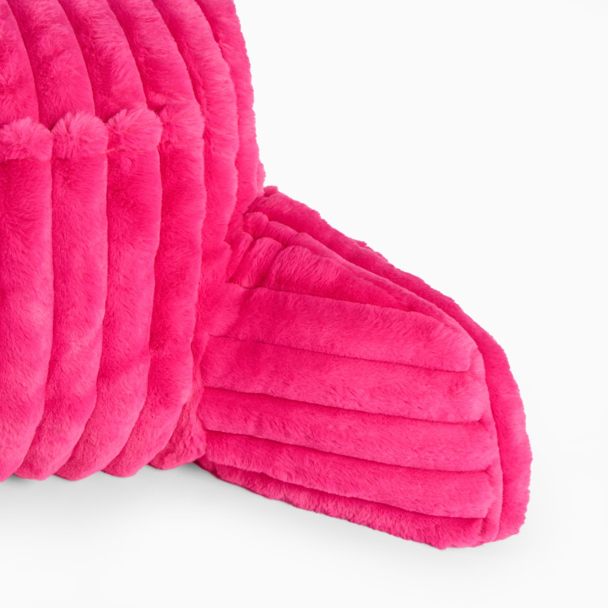OHS Ribbed Faux Fur Cuddle Cushion with Heatable Pocket - Pink>