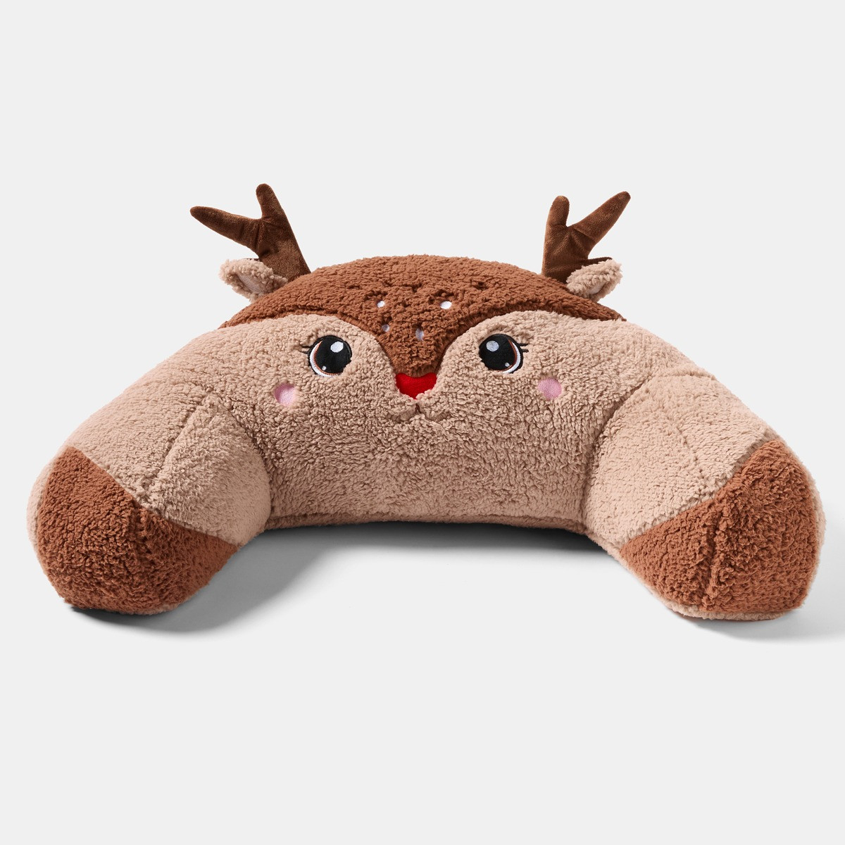 OHS Reindeer Cuddle Cushion - Brown>