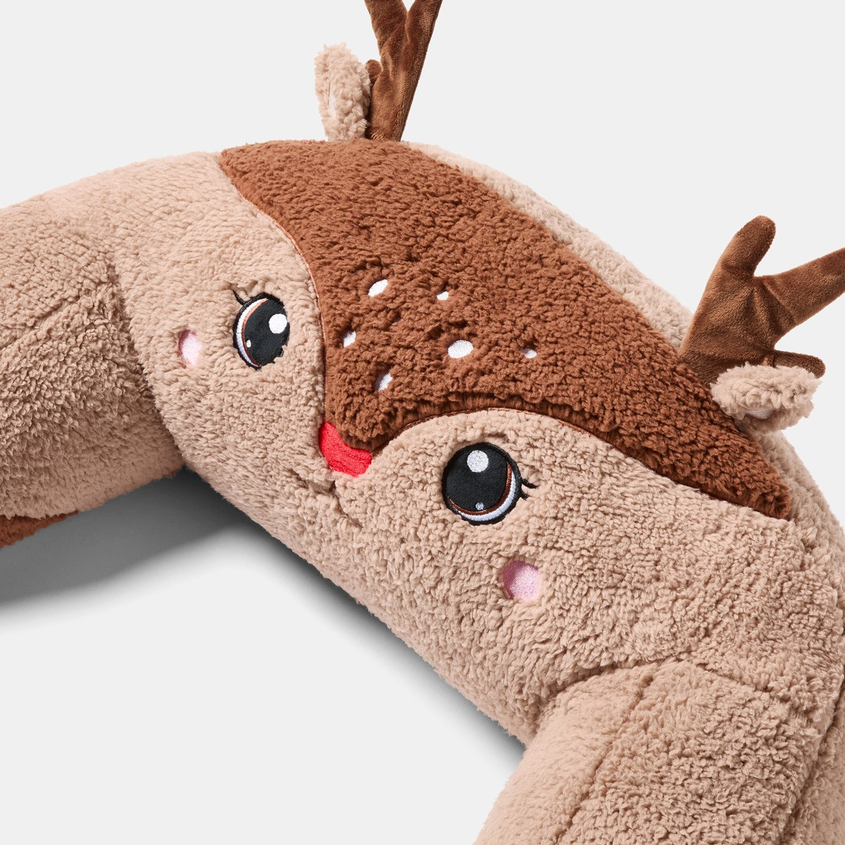 OHS Reindeer Cuddle Cushion - Brown>