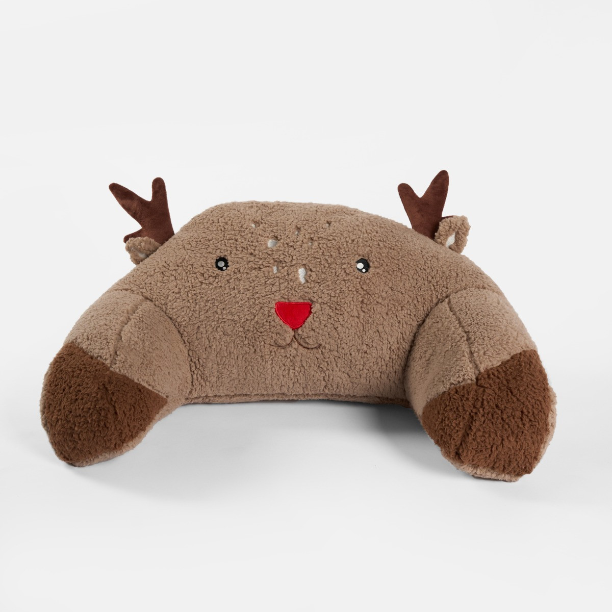 OHS Reindeer Cuddle Cushion - Brown>