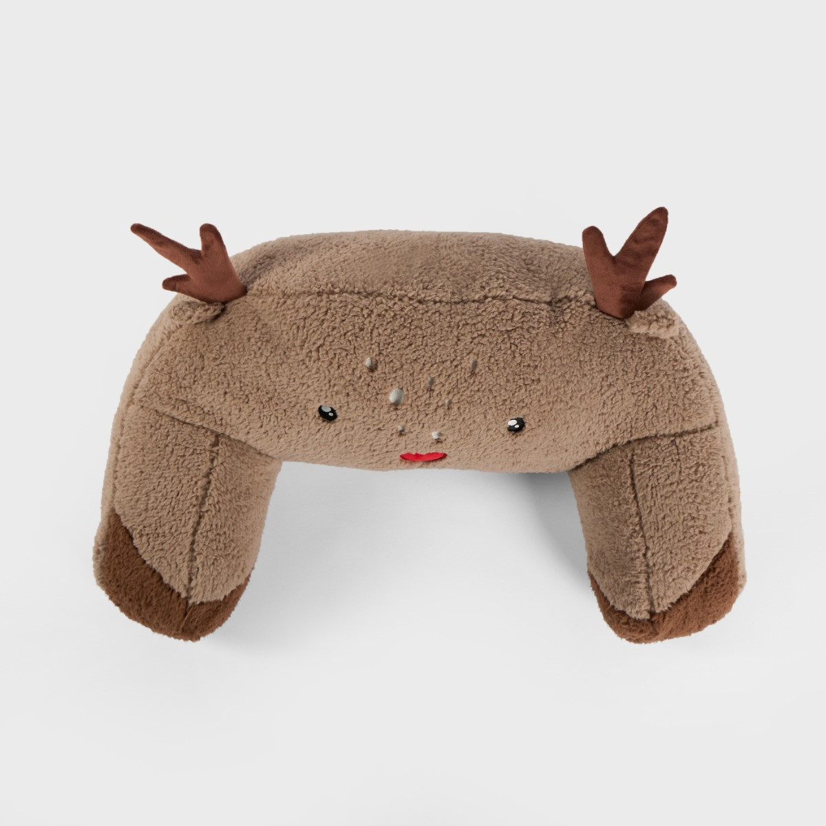 OHS Reindeer Cuddle Cushion - Brown>