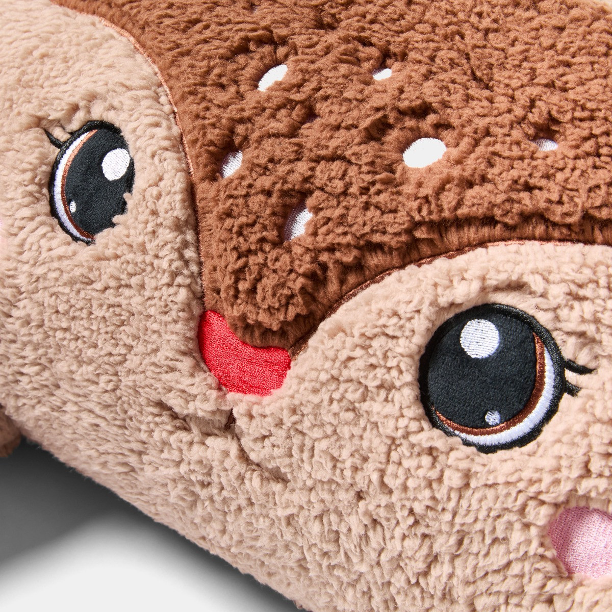 OHS Reindeer Cuddle Cushion - Brown>