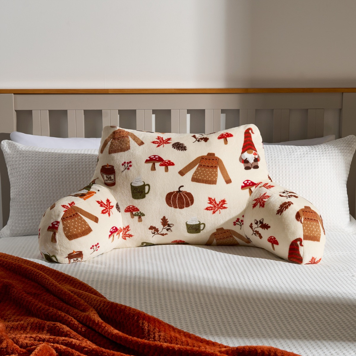 OHS Autumn Novelty Cuddle Cushion - Natural >