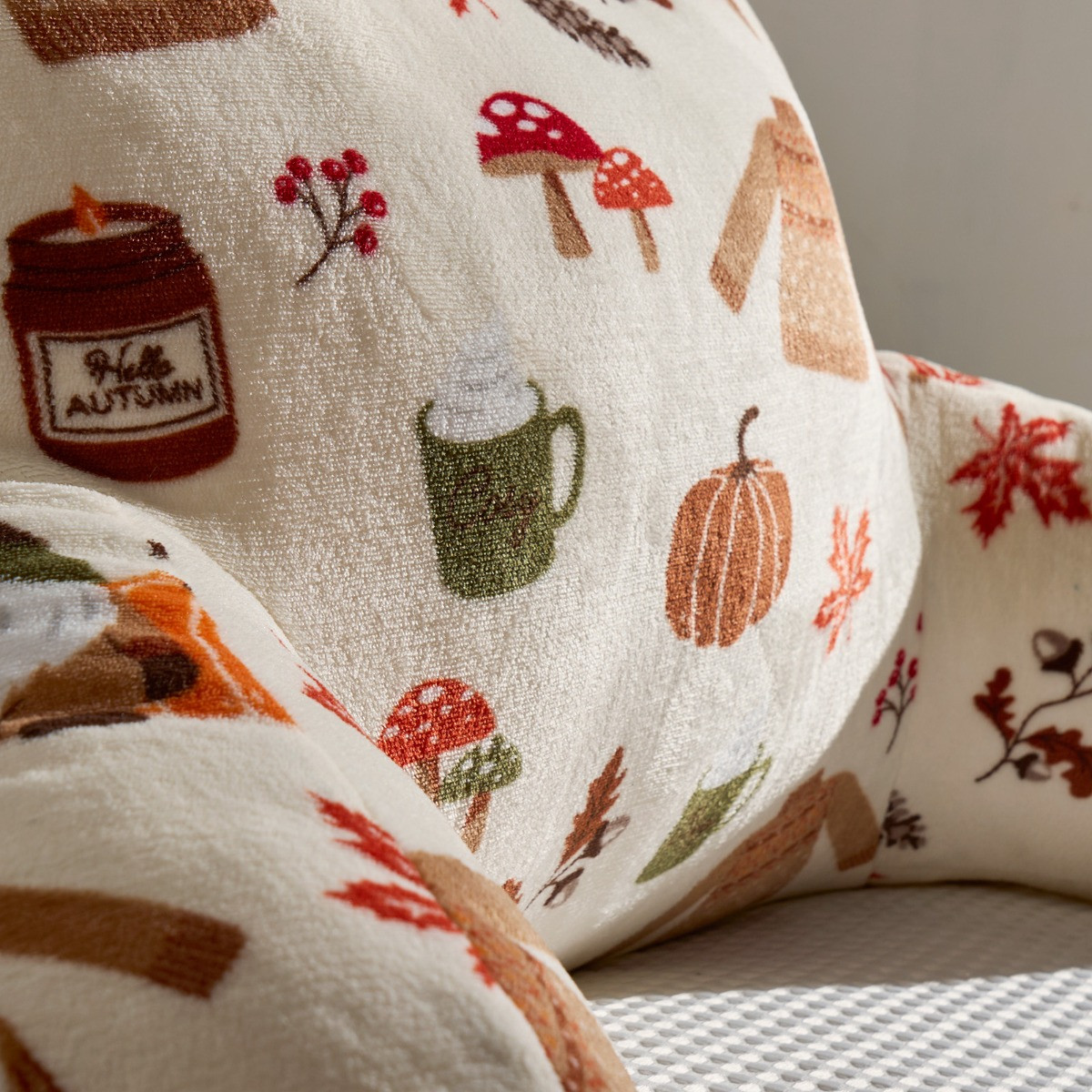 OHS Autumn Novelty Cuddle Cushion - Natural >