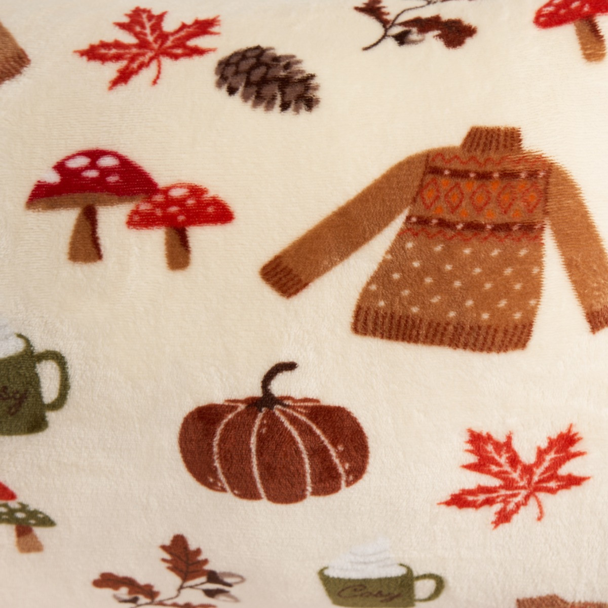 OHS Autumn Novelty Cuddle Cushion - Natural >