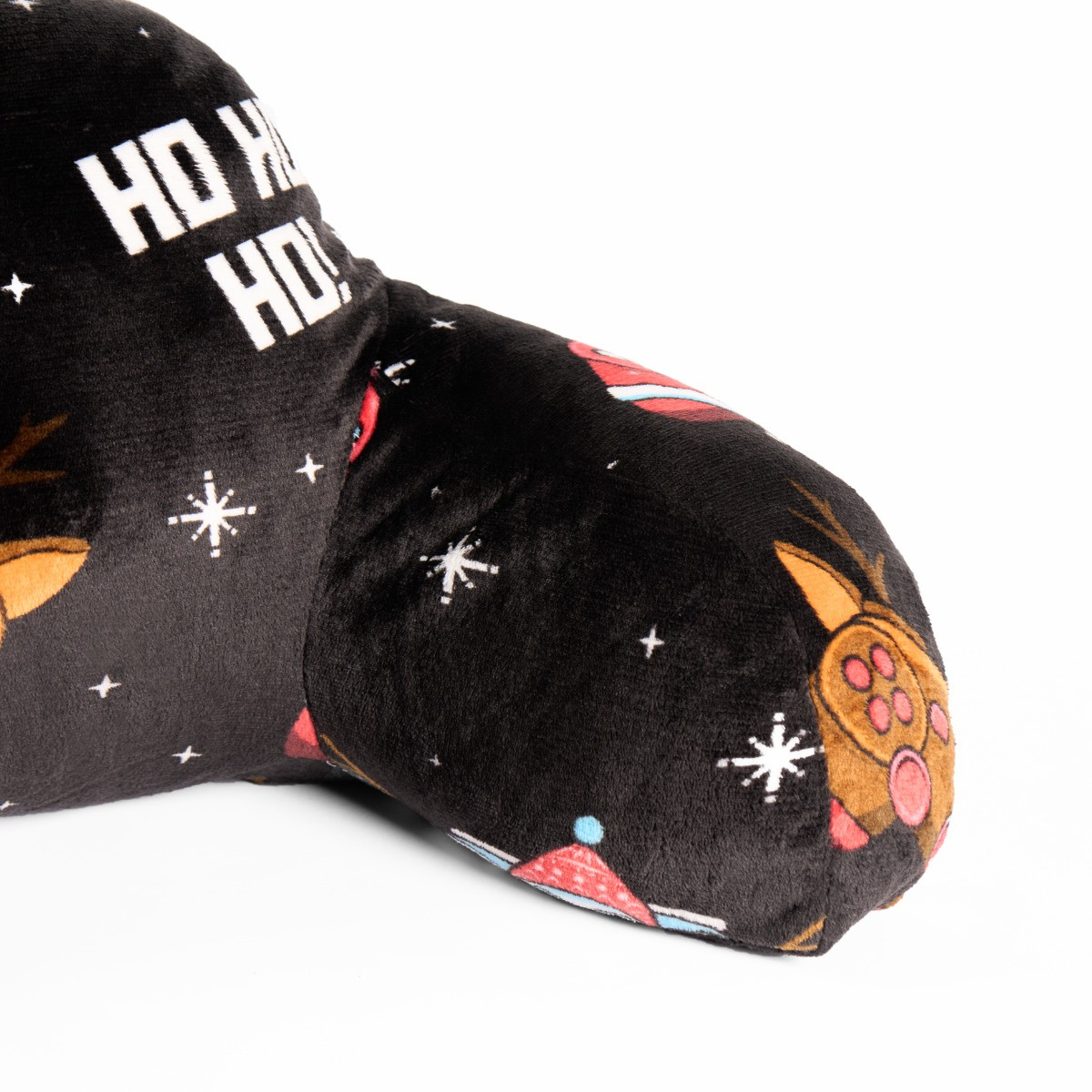 OHS Kids Christmas Gaming Fleece Cuddle Cushion - Black>