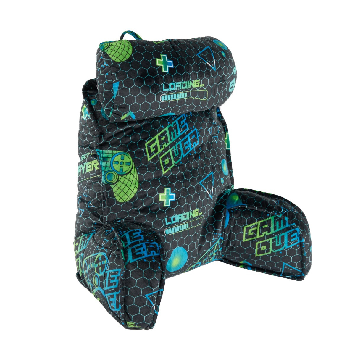 OHS Gaming Cuddle Cushion with Head Rest - Navy>