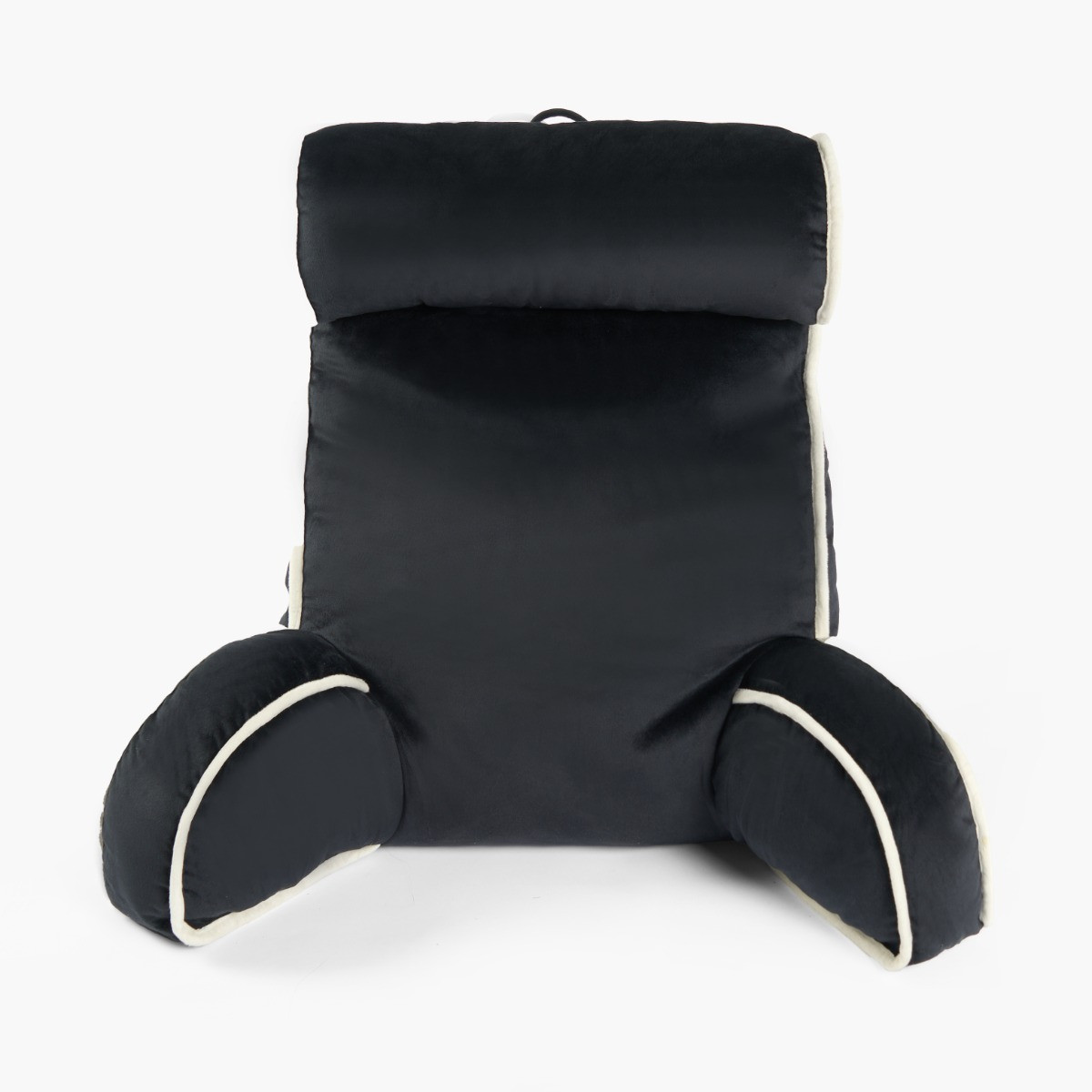 OHS Piped Edge Cuddle Cushion With Head Rest - Black>