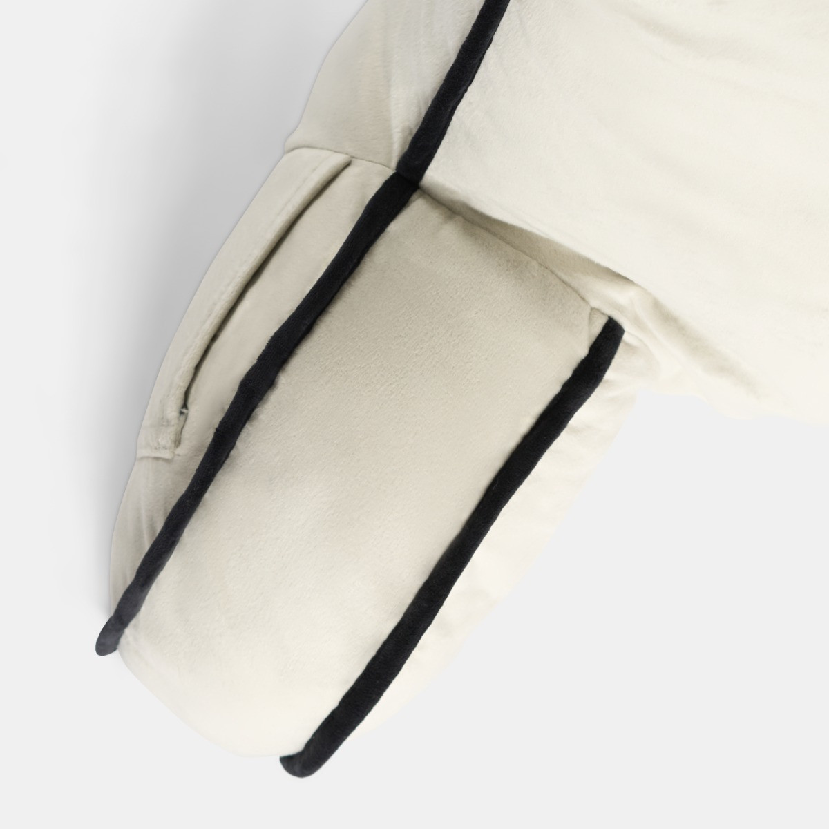 OHS Piped Edge Cuddle Cushion With Head Rest - Cream>