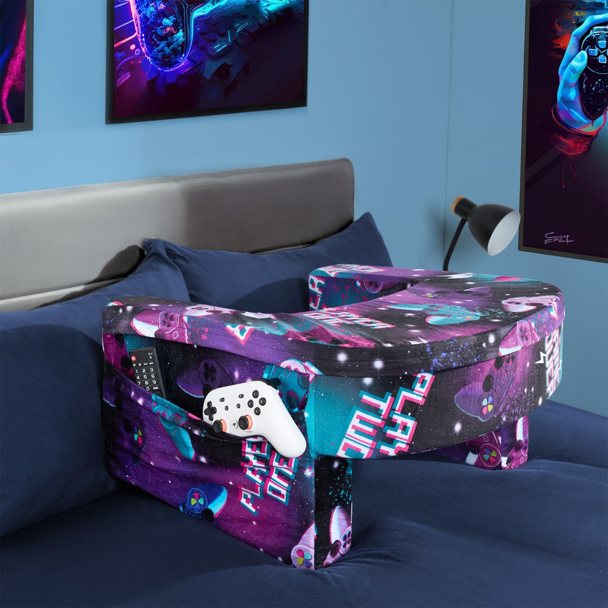 OHS Gaming Desk Lap Pillow - Neon>