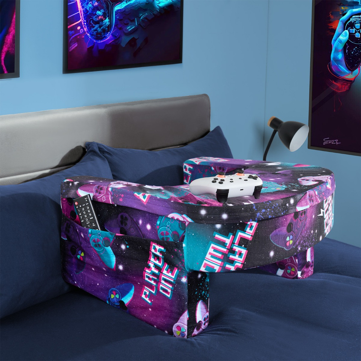 OHS Gaming Desk Lap Pillow - Neon>