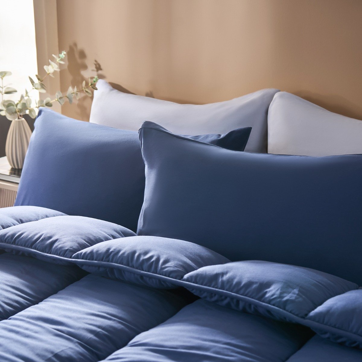OHS Coverless 10.5 Tog Duvet Set - Navy>