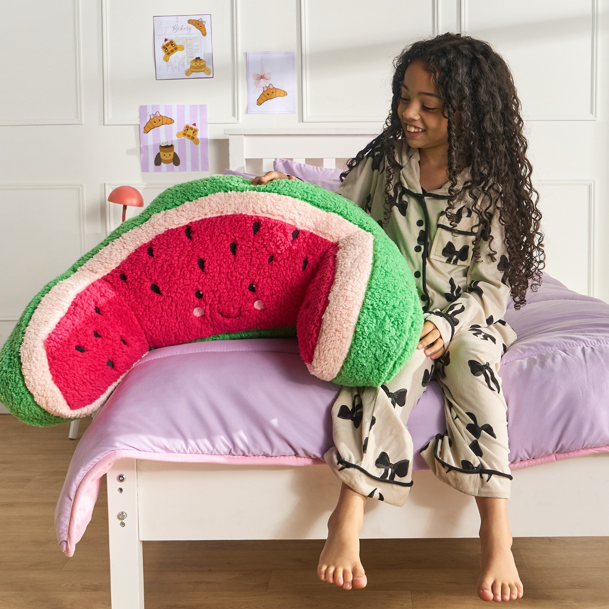 OHS Watermelon Cuddle Cushion - Green/Pink>