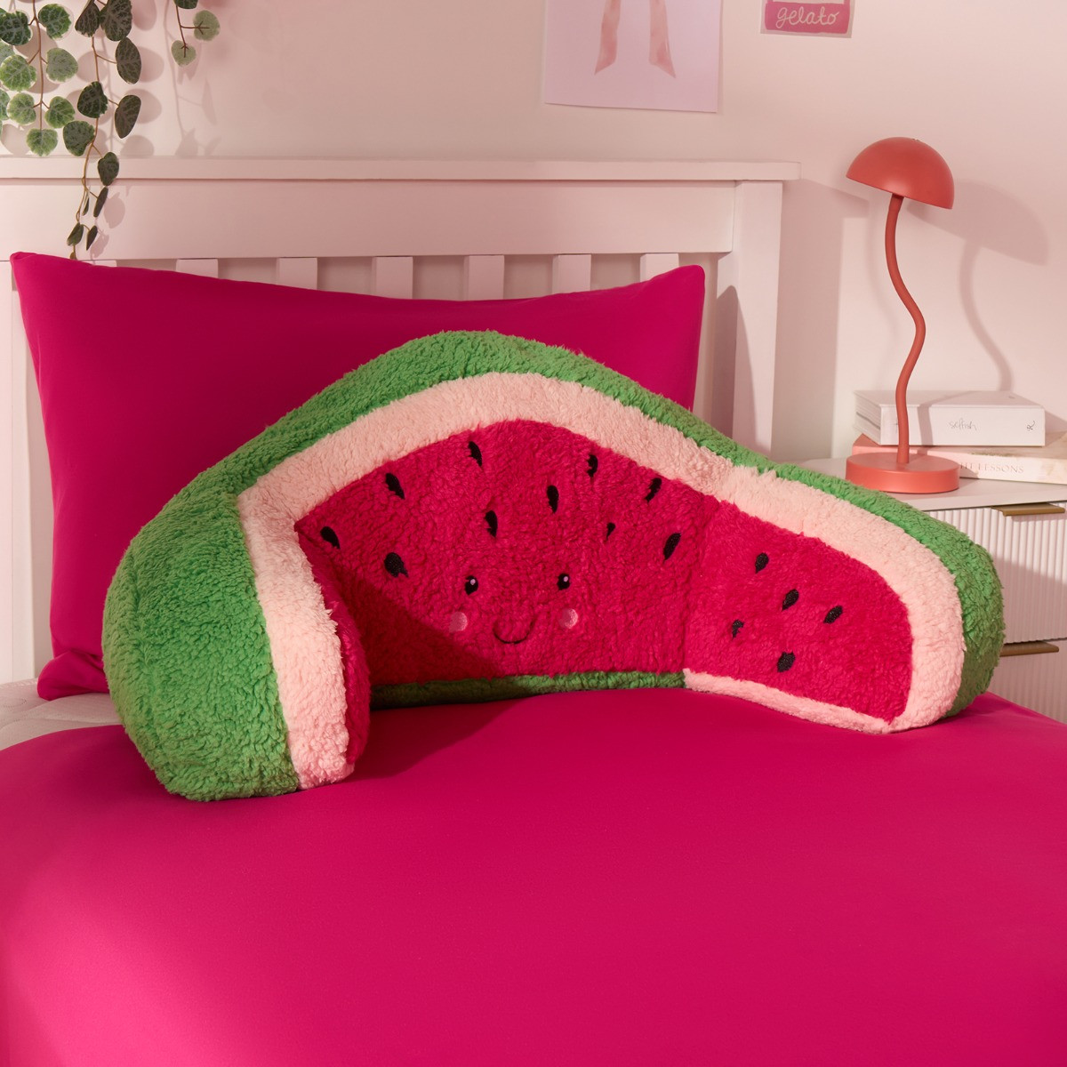 OHS Watermelon Cuddle Cushion - Green/Pink>