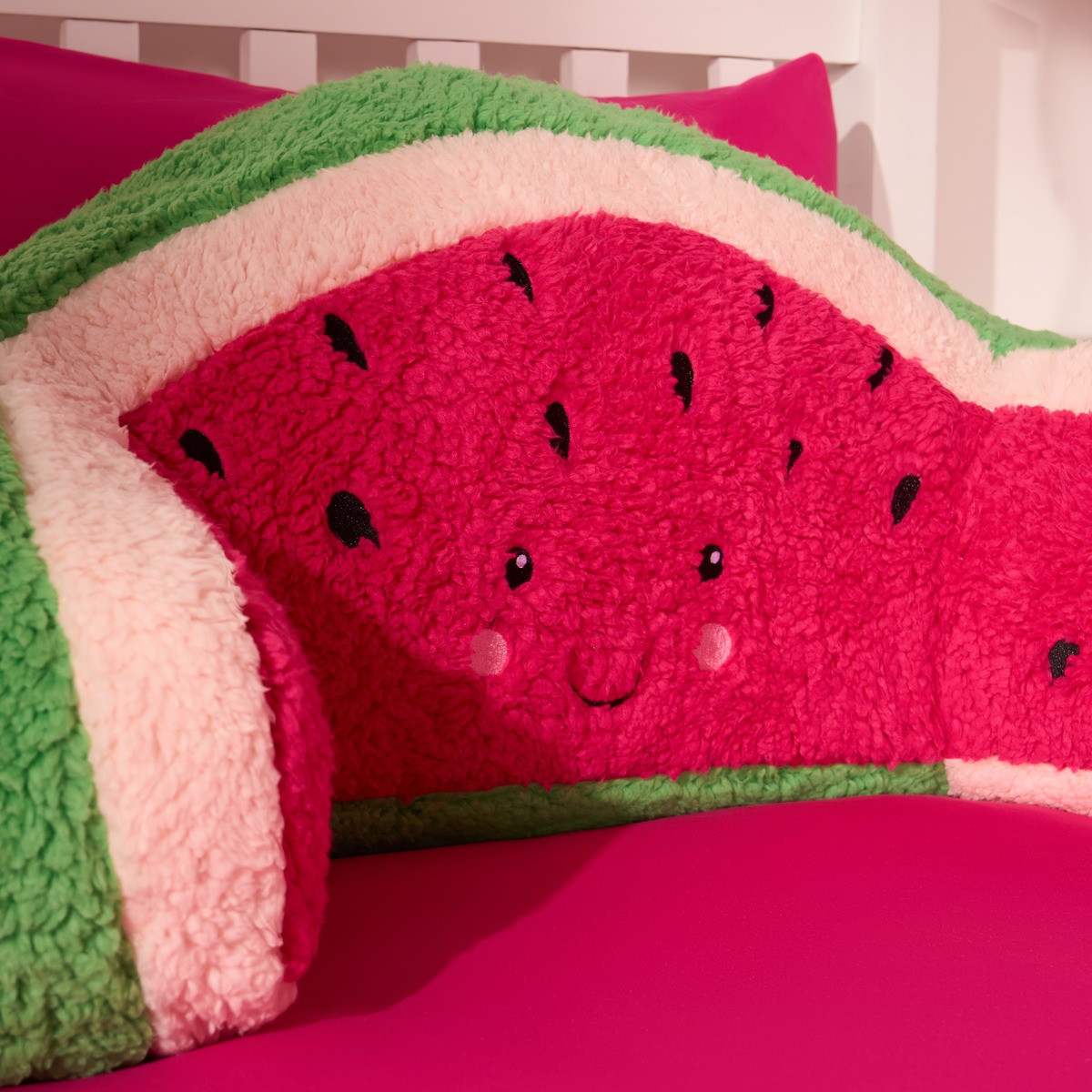 OHS Watermelon Cuddle Cushion - Green/Pink>