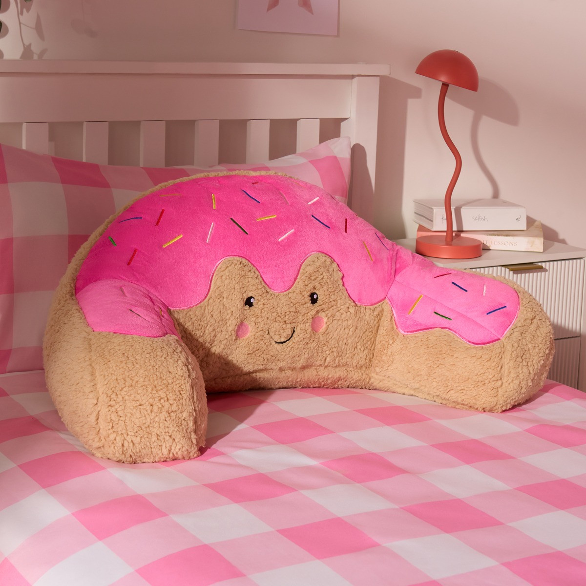 OHS Doughnut Cuddle Cushion Brown/Pink