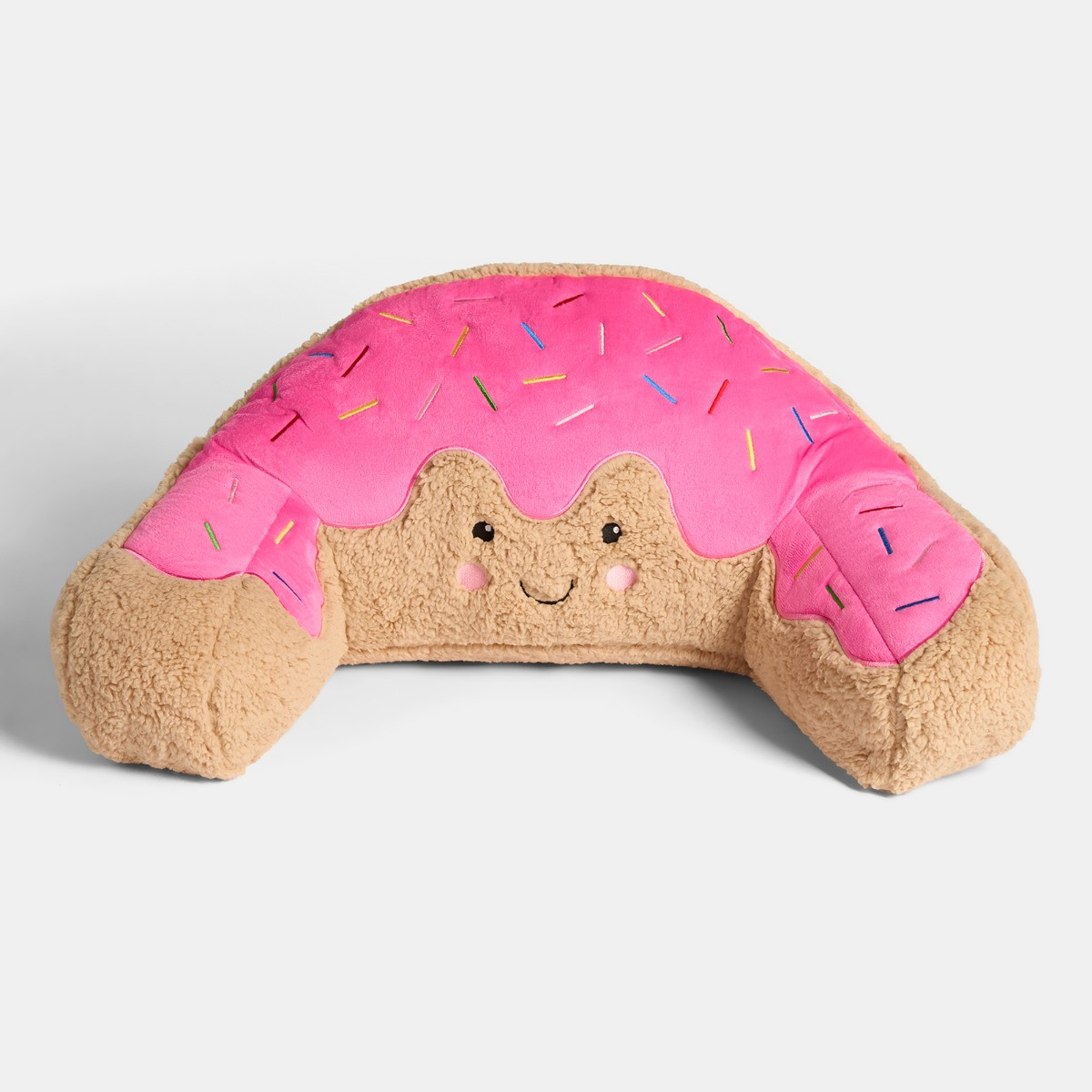 OHS Doughnut Cuddle Cushion - Brown/Pink>