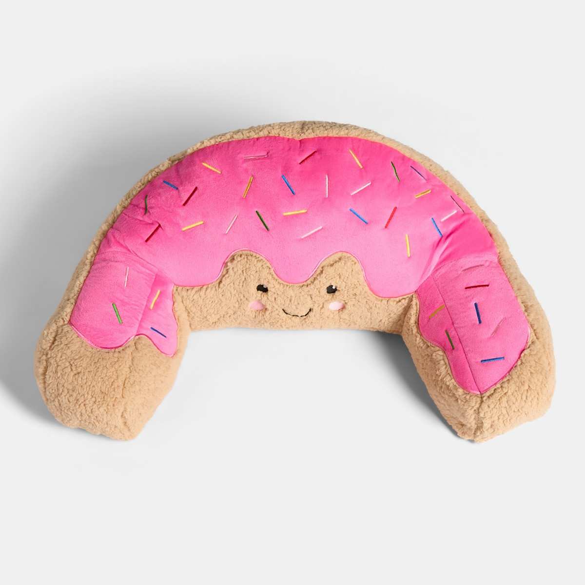 OHS Doughnut Cuddle Cushion - Brown/Pink>