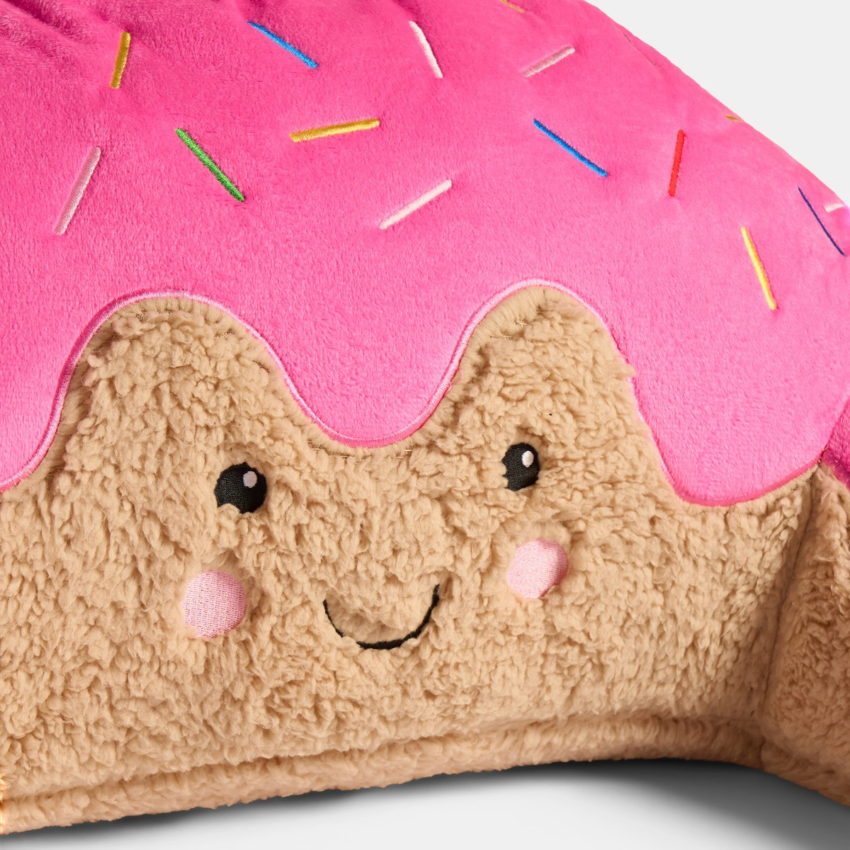 OHS Doughnut Cuddle Cushion - Brown/Pink>