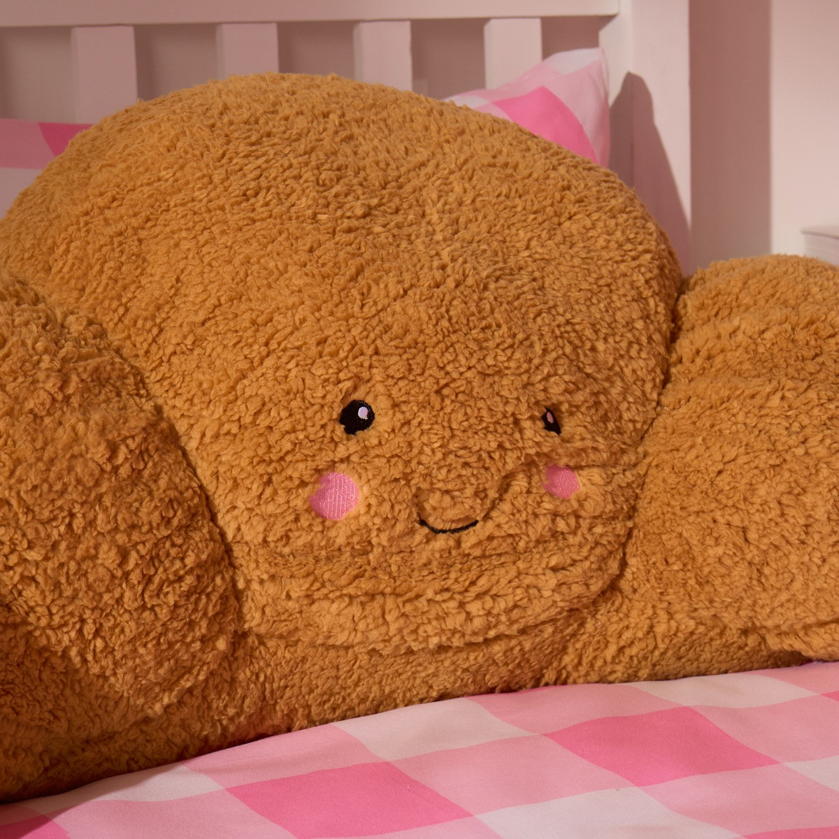 OHS Croissant Cuddle Cushion - Brown>