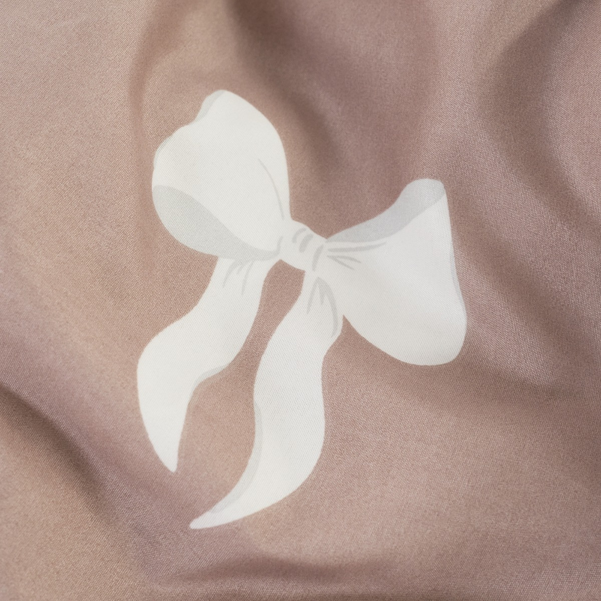 OHS Bow Print Reversible Duvet Cover Set, Ivory/Natural - King>