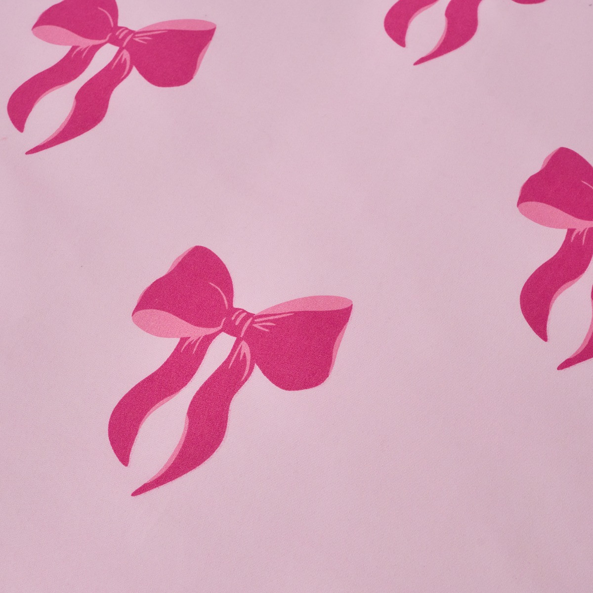 OHS Bow Print Reversible Duvet Cover Set, Pink/Hot Pink - Single>