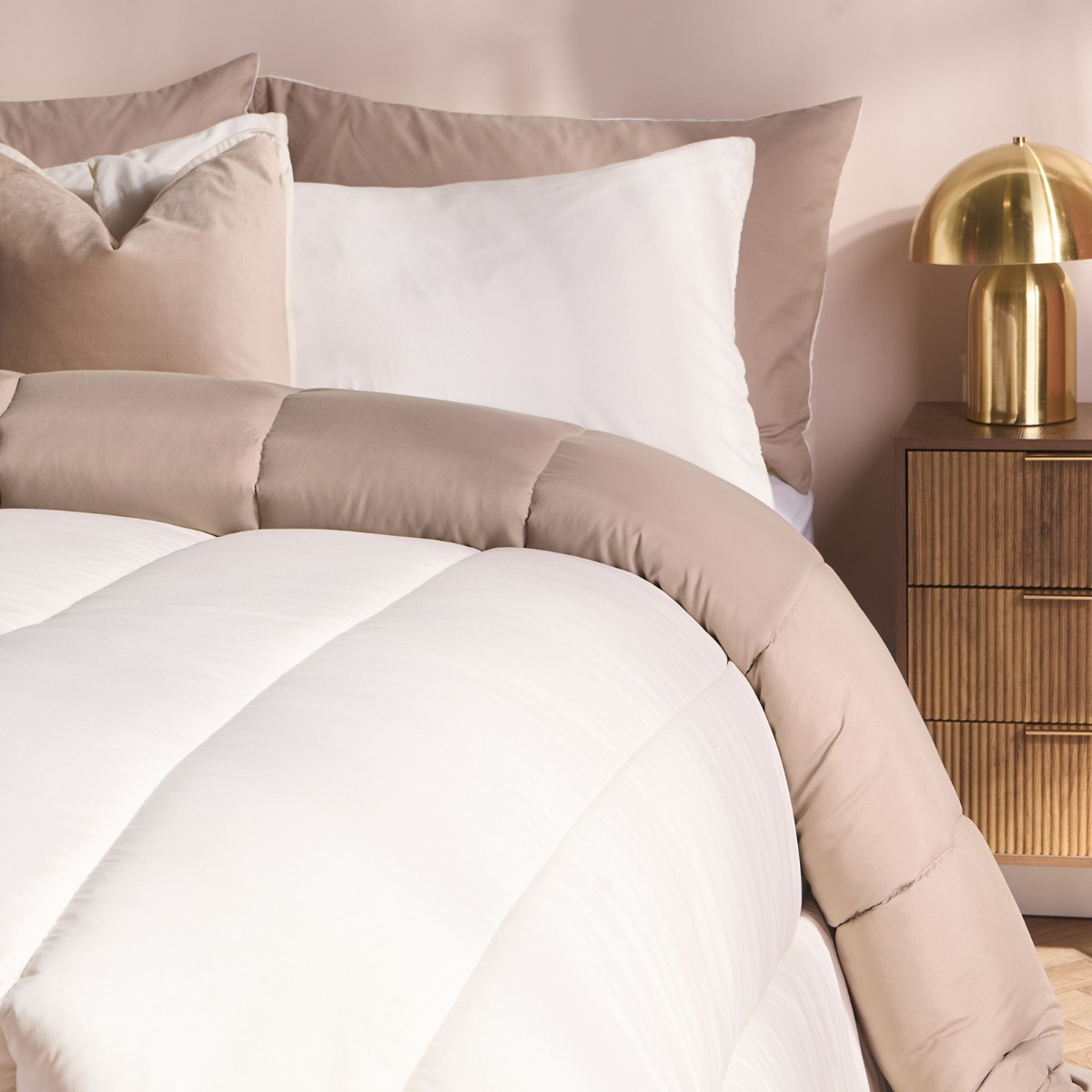 OHS Coverless 10.5 Tog Duvet Set - Ivory/Natural>