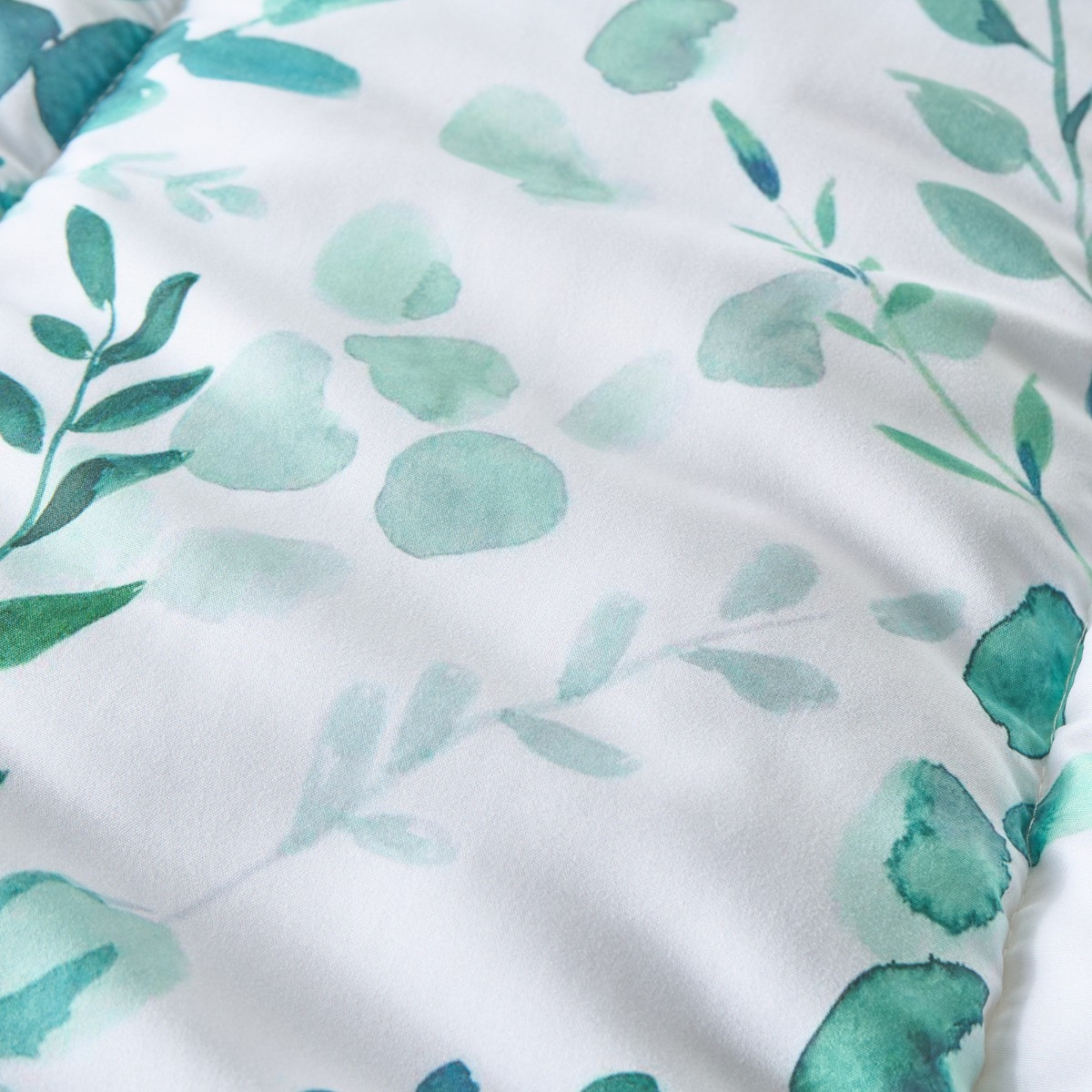 OHS Floral Print Coverless 10.5 Tog Duvet Set, Sage - Single>
