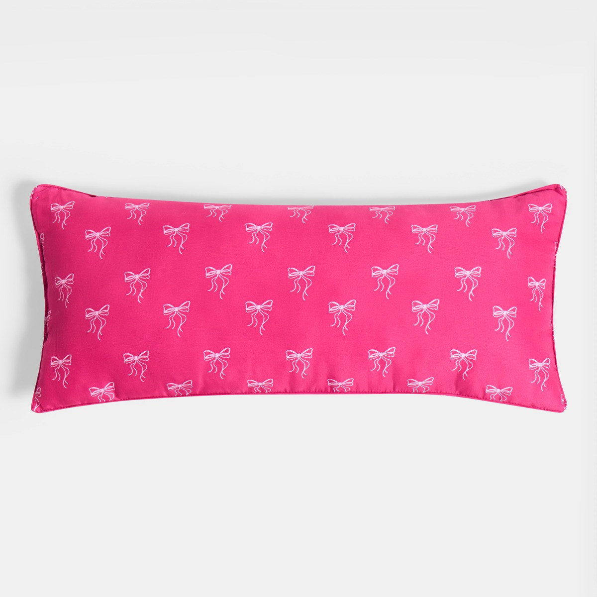 OHS Kids Bow Print Bolster Pillow - Hot Pink>