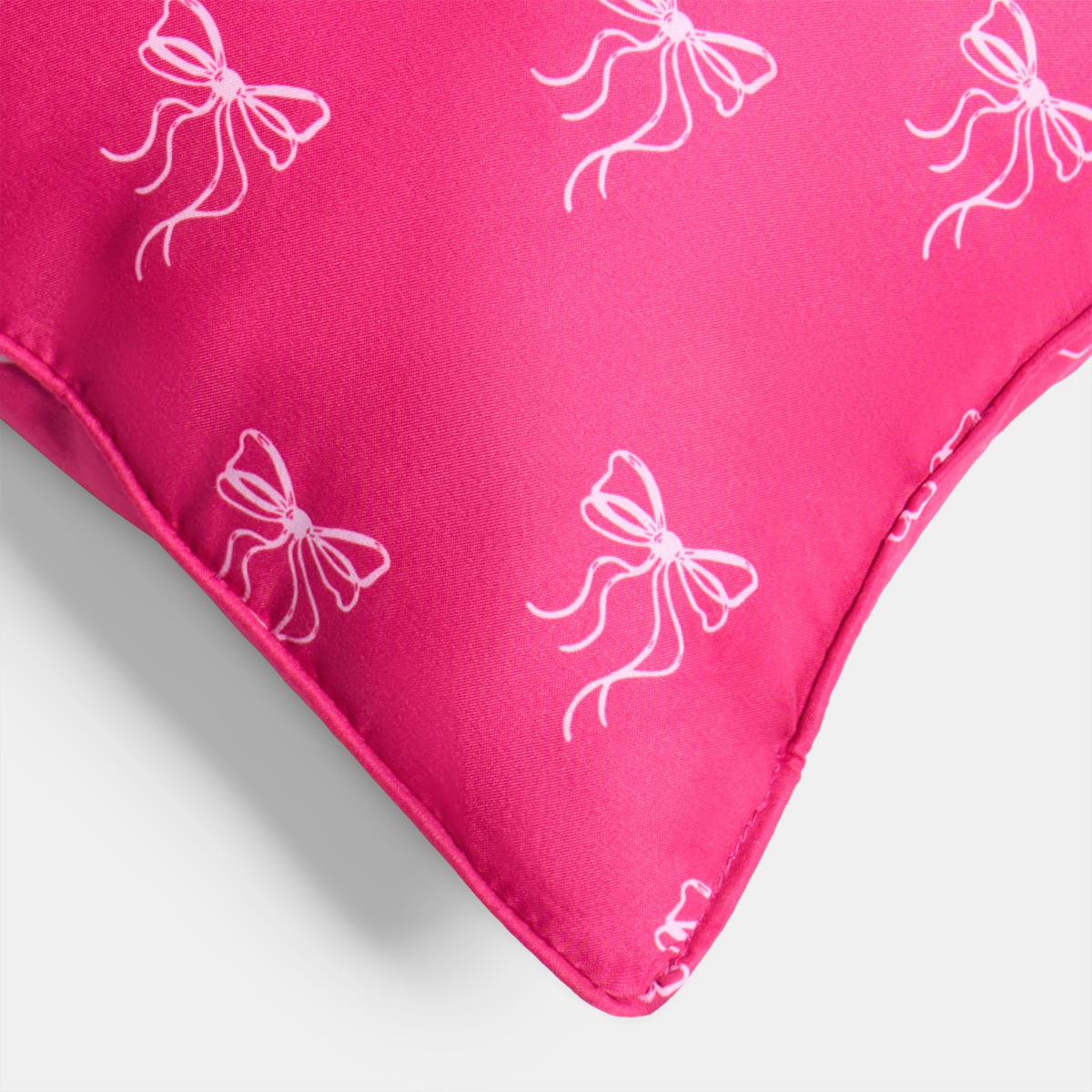 OHS Kids Bow Print Bolster Pillow - Hot Pink>