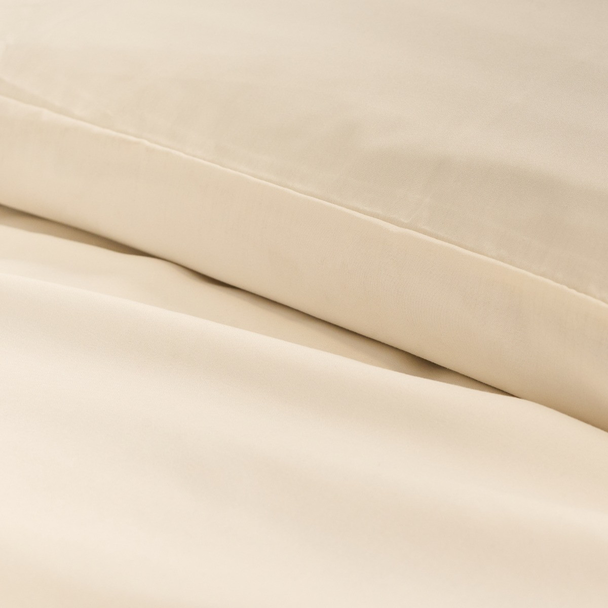 OHS Plain Duvet Cover Set, Ivory - Super King>