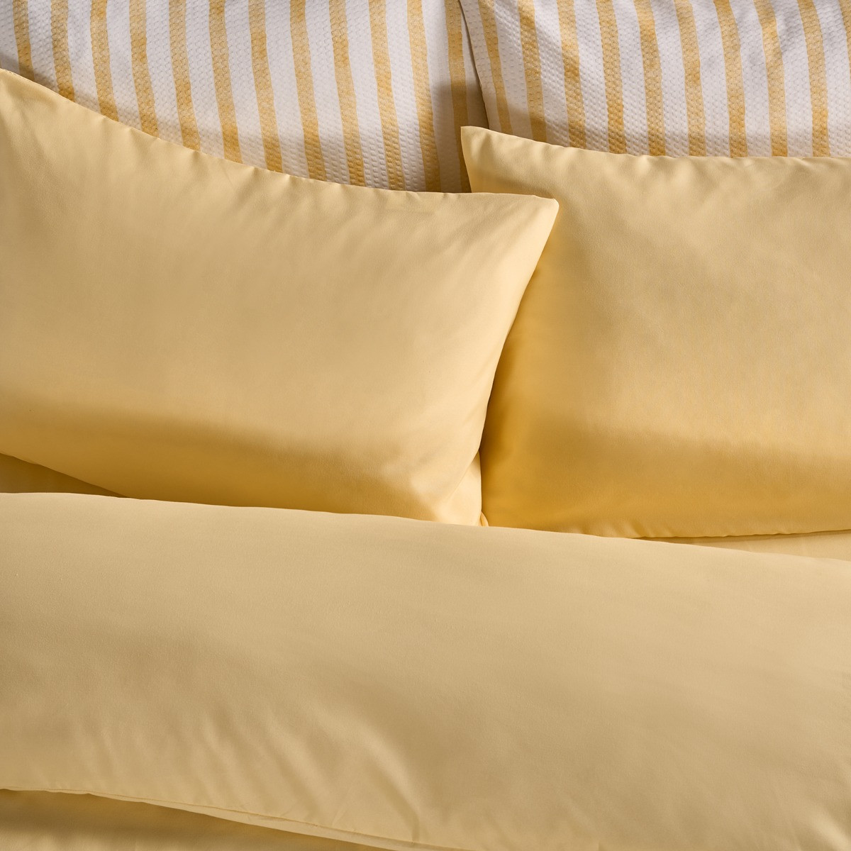 OHS Plain Duvet Cover Set - Lemon>