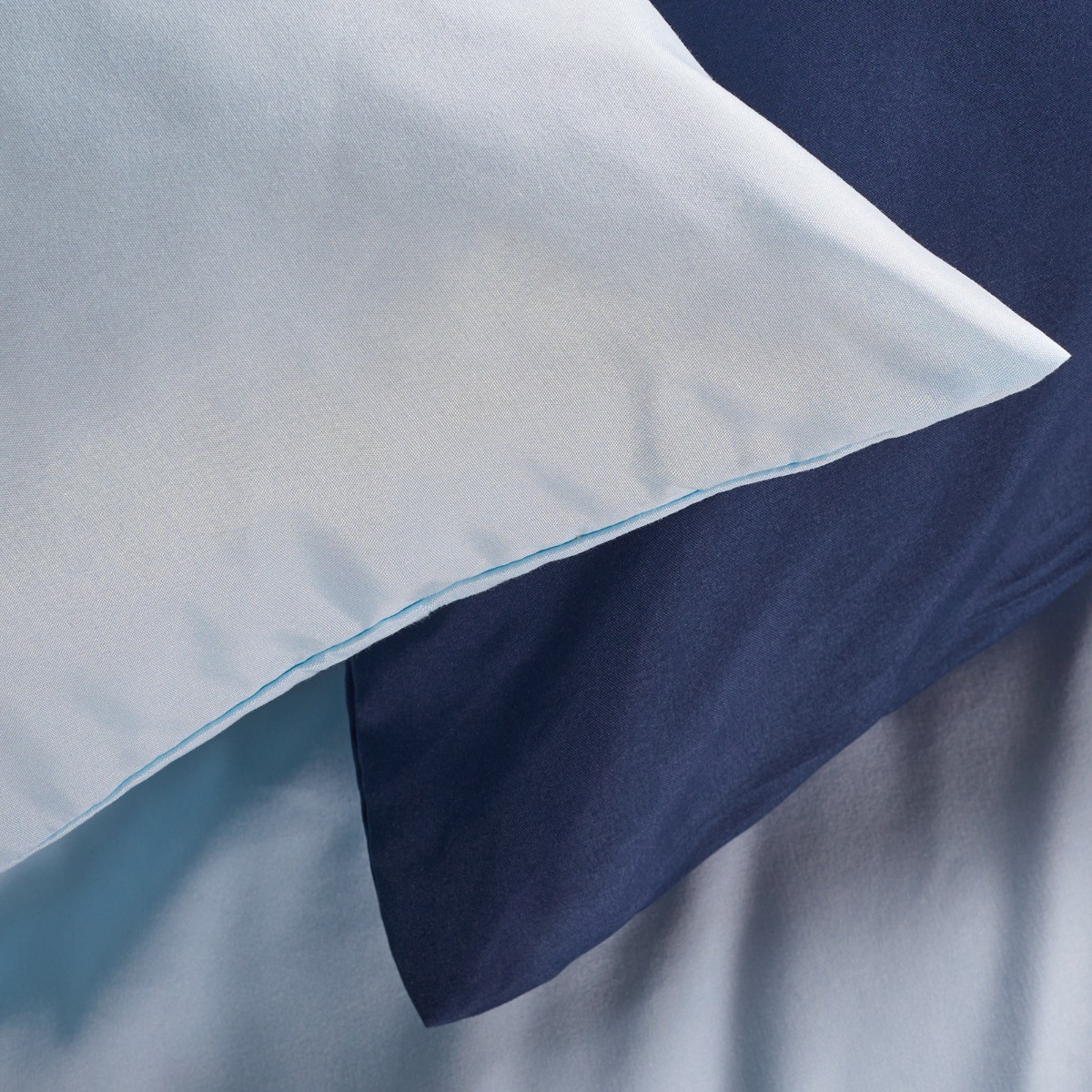 OHS Plain Duvet Cover Set, Light Blue - Double>