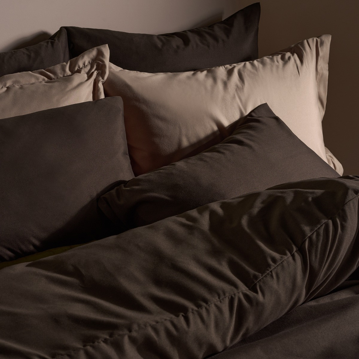 OHS Plain Duvet Cover Set, Coffee - King>
